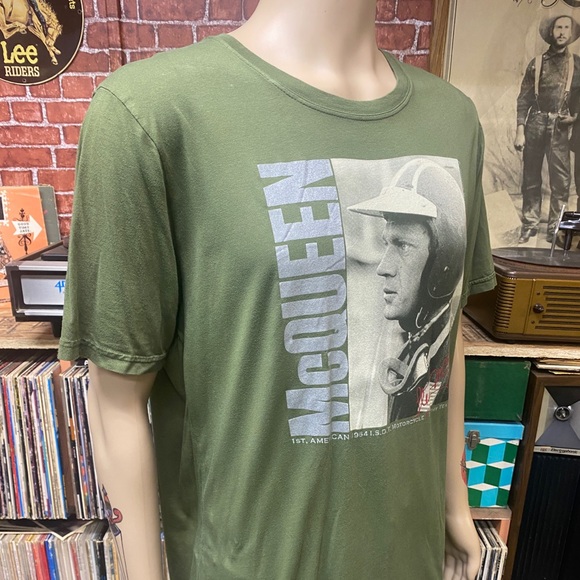 Steve McQueen Johnson Motors green t-shirt size XL - Picture 6 of 12